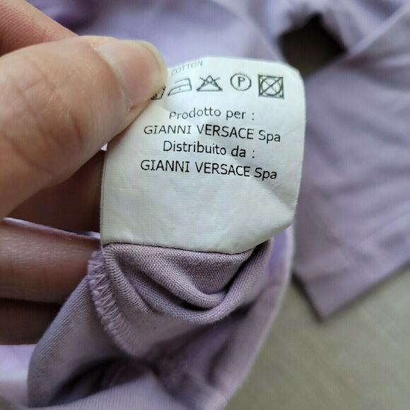 Young Versace Lavender Rhinestone Logo Tee - Picture 7 of 8
